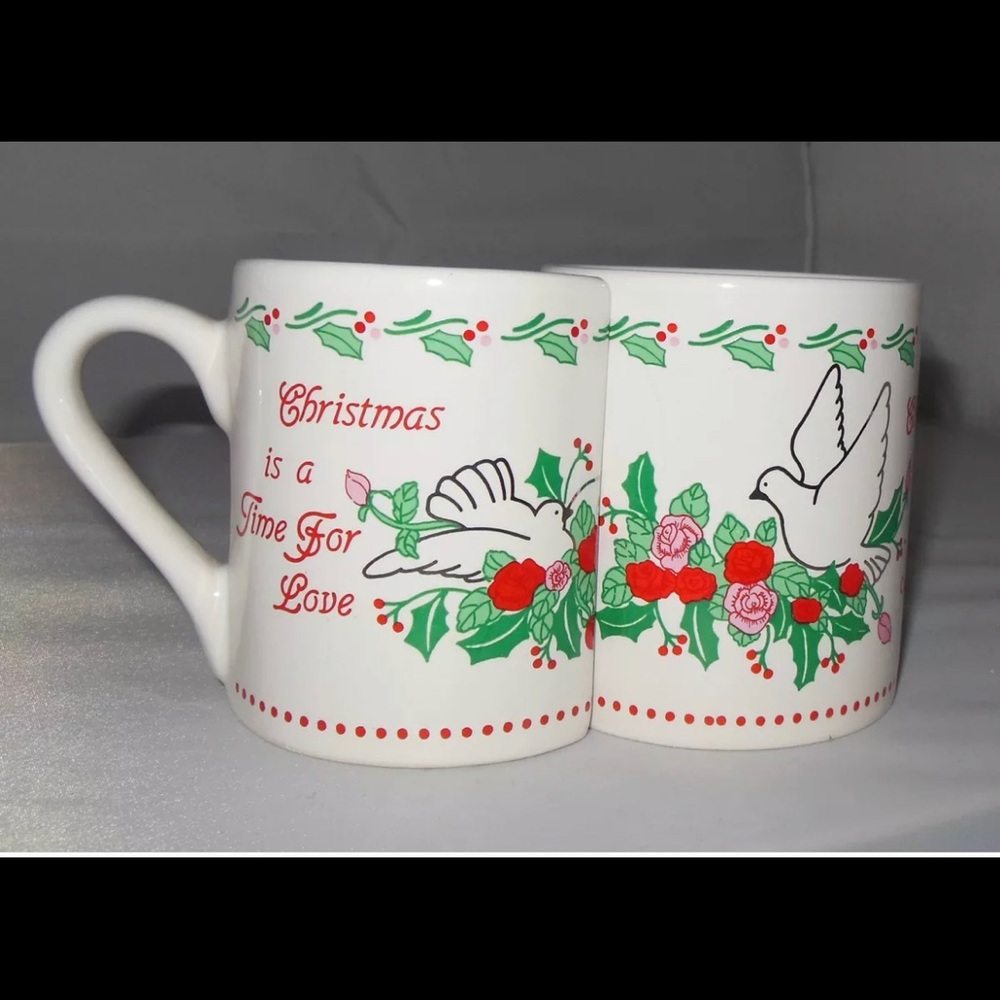 JOINING CHRISTMAS MUGS “CHRISTMAS IS A TIME FOR LOVE”